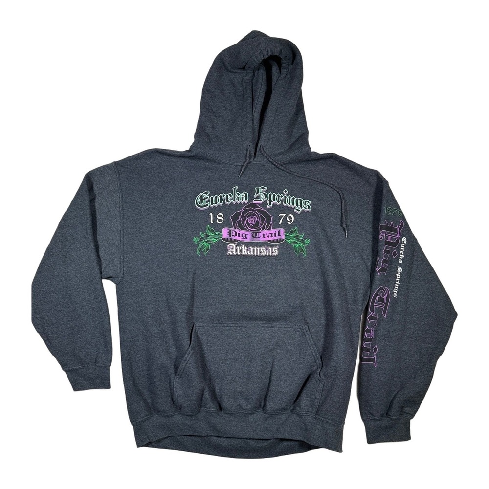 Gildan Heavy Blend Eureka Springs Pig Trail Arkansas Wings Hoodie Sweatshirt XL